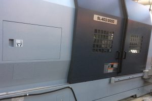 machine outil après remise en peinture par système électrostatique