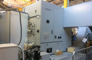 machine outil avant remise en peinture par système électrostatique