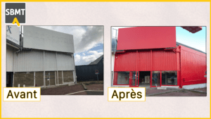 SBMT remise en peinture métal bardage électrostatique