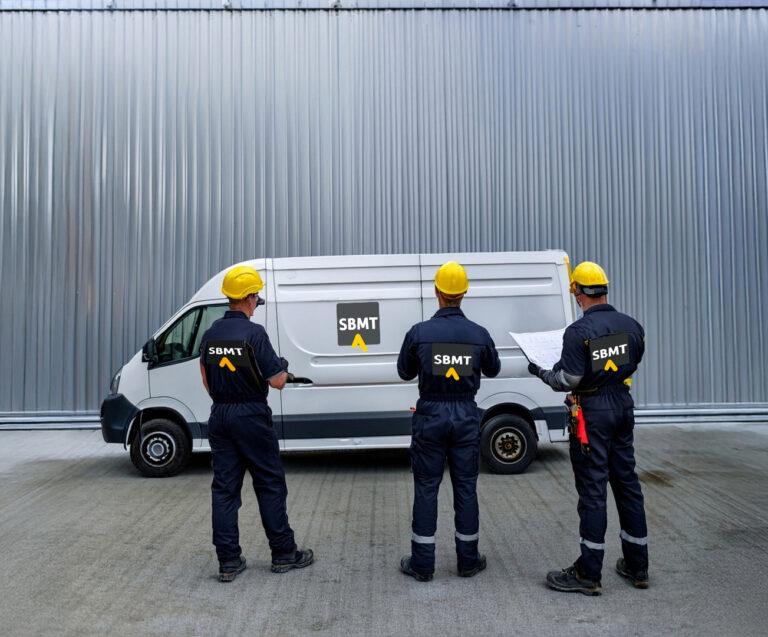 Peinture électrostatique. sur site